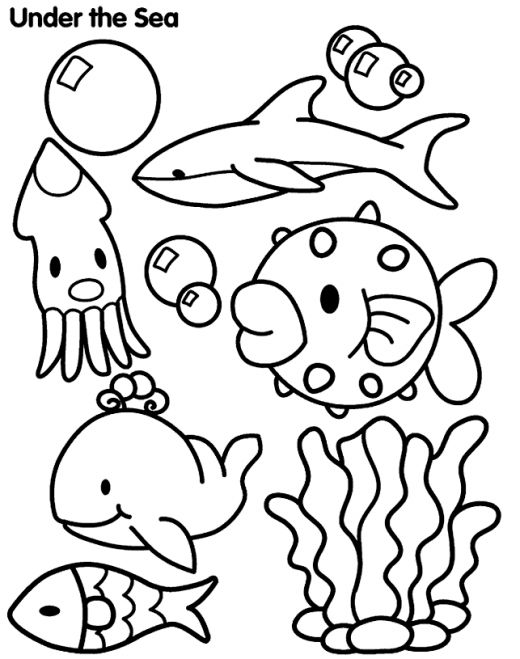 coloring pages ocean animals - photo #8